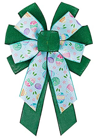 Osterkranz mit Eiern Kaninchen Kranz die Haustür Ostern Schleife Kranz Osterhase Kranz Schleife Ostern Dekoration Frühling Sackleinen Schleife Für Osterkranz mit Hase Künstliche Ostern Kranz Tür