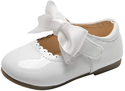 Baby Nodo Bambini Principessa Sandali Bambino Scarpe Ballerina Bambini, bianco, 19 EU