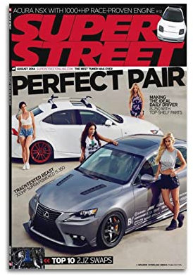 Super Auto-Poster für Lexus IS 250 Sportauto, Rennauto, dekoratives Gemälde, Leinwand, Wand- und Kunstbild, Familien-Schlafzimmer, Dekoration, 30 x 45 cm