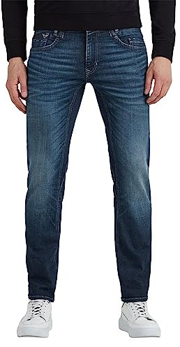 PME Legend Herren Jeans Commander 3.0 - Relaxed Fit - Blau - Deep Blue Finish, Größe:34W / 36L, Farbvariante:Deep Blue Finish DBF