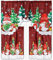 Frienda 3 Stück Weihnachtsbaum Cafe Vorhänge Weihnachten Küche Tier Vorhänge Volant Set Zwerg Weihnachtsbaum Rot und Schwarz Büffel Plaid Weihnachtsvorhänge für Zuhause, 152,4 x 91,4 cm Volant, 91,4 x