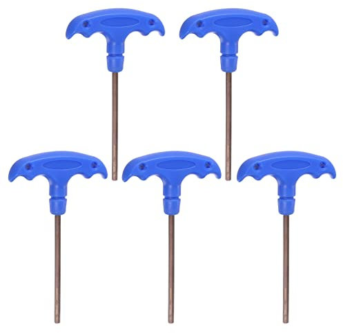 QUARKZMAN 5Stk H4 T-Griff Sechskant Schlüssel Schraubenschlüssel 4mm S2 Stahl T-Schlüssel Innen Sechseck Spanner Reparatur Werkzeug