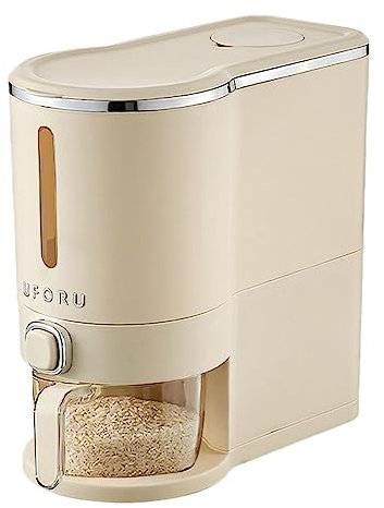 Cereal Dispenser Countertop, 10kg Large Capacity Cereal Storage Containers Rice Storage Container, Rice Dispenser 10kg with Measuring Cup, Cereal Dry Food Storage Containers for Kitchen Organization