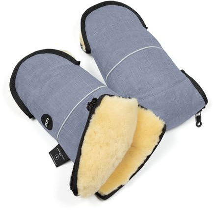 Lammfell Handwärmer von WERNER CHRIST BABY – GLOVY LUXE Handschuhe sind der ideale Kinderwagen-Muff aus medizinischem Fell, warmer universaler und wasserabweisender Handmuff, in Blu (blau)