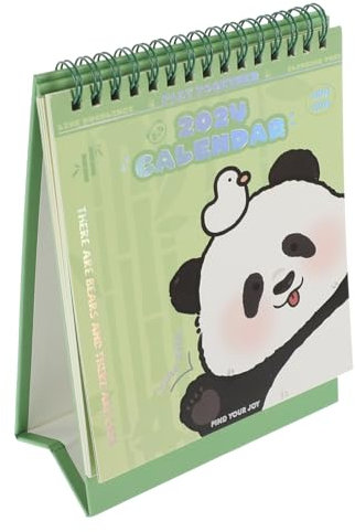 EXCEART Stehender Kalender Mit Panda Muster Tischkalender Monatskalender Dekorativer Kalender Für Büro Und Zuhause