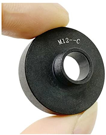 SePKUS Mikroskop-Adapter, M12 auf C, Aluminiumlegierung, Schwarz, für Monitor mit Kamera oder Objektiv
