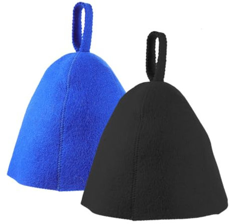 Happyyami 2stücke Wollsaunahut Aus Natürlichem Filz Atmungsaktiver Und Sauna Hut Für Damen Schnelltrocknend Isolierend Und Bequem Für Spa Und Wellness