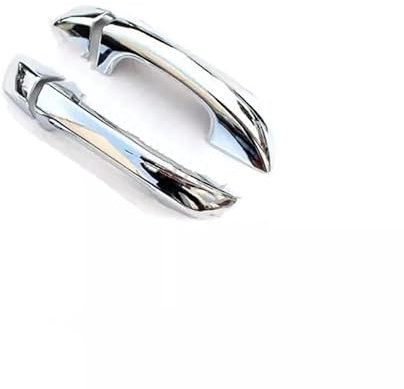 RIBONI Auto Türgriff Abdeckung Für VW Für Scirocco 3 Mk3 2008-2015 Carbon Chrom Auto Seite Türgriff Abdeckung Trim Styling Auto Zubehör (Color : Silber)