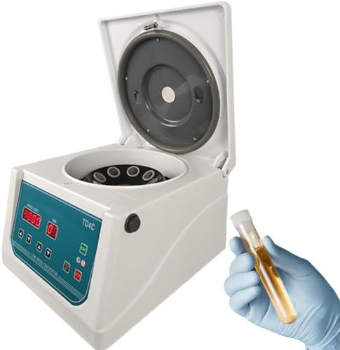 Lakenbroade Mini centrifugeuse de Paillasse, Vitesse de 4000 TR/Min, programmable avec Rotor à 8 Tubes pour Tubes de 15 ML, centrifugeuse de Paillasse avec opérations chronométrées et Continues
