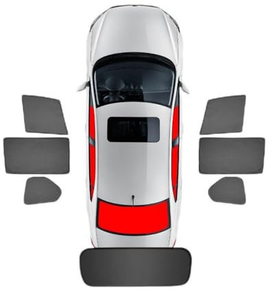 Coche Ventanas Laterales Parasol para Ford Focus 2004-2007 2008 2009 2010, Coche Ventanas Laterales Parabrisas Protección Solar Visera Accesorios,7pcs Wholecar