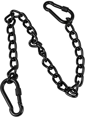 Gogogmee Hängesessel Kette Mit Karabinern 66cm Edelstahl Schwarz Belastbar Für Veranda Schaukel Außennutzung