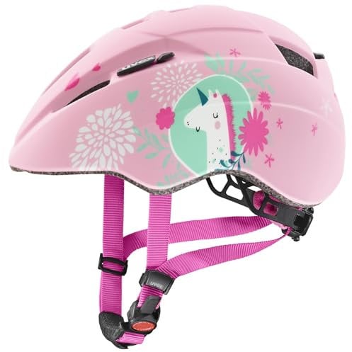 uvex Kid 2 cc - Leichter Kinder-Helm für Kinder - individuelle Größenanpassung - erweiterbar mit LED-Licht - pink Unicorn matt - 46-52 cm