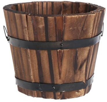 Pots de fleurs en bois pour intérieur et extérieur - Seau pour plantes grasses - Pour jardin, ferme, décoration d'intérieur
