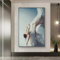 Zhadongli Art Modernes Wandbild auf Leinwand mit Balletttänzerin, elegante Tänzerin, Wandkunst, Bilder, Posterdrucke für Tanzzimmer, Heimdekoration, 40 x 60 cm, rahmenlos
