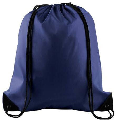 PLULON Sac à dos avec cordon de serrage en vrac pour yoga, voyage, sport de plein air, bleu marine, 34cm*40cm/13.4*15.7
