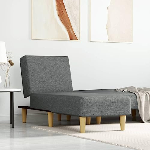 Xichuzi Chaiselongue Dunkelgrau Stoff, Relaxliege Wohnzimmer, Relaxsessel, Lesesessel, Ruhesessel, Bettsofa 352799