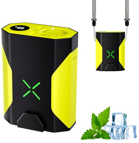 Ventilateur Portable de Taille, Rechargeable Ventilateur USB avec 100 Vitesses et 4500mAh,165g,Mini Ventilateures Collier avec pour Les Travaux en Extérieur, Les Chantiers,Déplacements et Camping