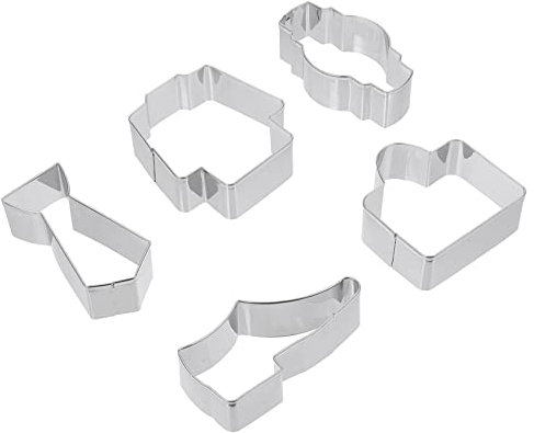 GRIRIW 5stücke Teiliges Edelstahl Plätzchen Ausstecher Für Väter Kreative Backform Für Desserts Geeignet Für Kekse Kuchen Und Obst Für Vaterstag
