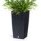 EDANTI Blumentopf Pflanzentopf Blumenkübel Hoher Rattan-Blumentopf Topf Rechteckig Blumentöpfe Gross Töpfe Pflanzkübel Übertopf Innen- und Außenbereich für Blumen Garten Balkon Terrasse Haus 32,5 cm