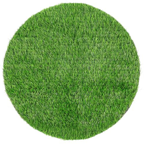 Gatuida Plaque D'égout Décoration Pelouse Décorations Décoration De Fausse Herbe Tapis Rond en Fausse Herbe Faire La Fête Fausse Herbe Circulaire Gazon Artificiel Faux Green Plastique