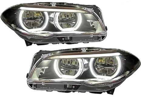 Autoscheinwerfer kompatibel für BMW F10 Scheinwerfer 2011–2017 520i 525i 530i F18 Projektor DRL Angel Eyes Autozubehör(14-17)