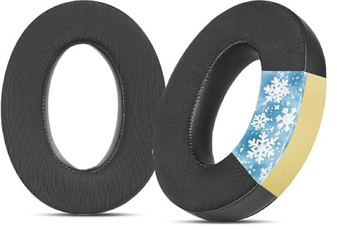 HAIZEEN Almohadillas de Gel de Enfriamiento Compatibles con Auriculares Sennheiser HD660S2/HD660S/HD650/HD600/HD6XX/HD58X/HD580/HD545/HD535, Almohadillas de Repuesto para Auriculares (Tejido de Seda)