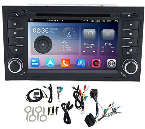 Système de navigation GPS Brilluxa Car, Android 12.0 Tactile DVD Player Remplacement compatible avec S4 RS4 7in 4G 64G intégré dans DSP Carplay Multimedia