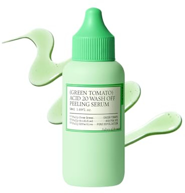 FULLY Green Tomato Acid 20 Wash-Off Serum 50 ml, Körperpeeling | 21% AHA BHA PHA, Wash-Off Körperpeeling, Entfernt abgestorbene Hautzellen, Für Erdbeerhaut, Vegane K-Beauty