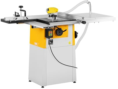 MSW Table Saw 400V 1.1kW 200mm for Woodworking Blade 720mm Cutting Length 60mm Cutting Depth Dust Extraction Format Saw