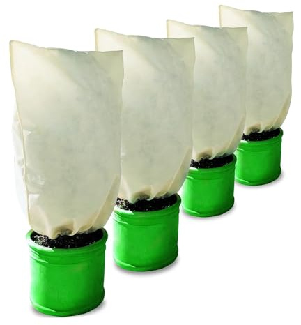 HAFRILY 4PCS Plant Fleece Frost Protection Jackets 60cm x 80cm Plant Frost Protection Covers Fleece Bag for Plant Covers Plant Protectors From Frost,From Birds and Insects