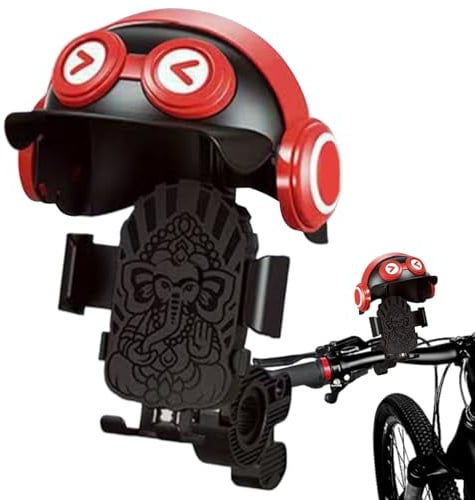 Phone Holder for Motorcycle - Bicycle Phone Mount with Helmet | Cycling Equipment Supplies for Travel Navigation Calling Video Recording Delivery Live Streaming GPS