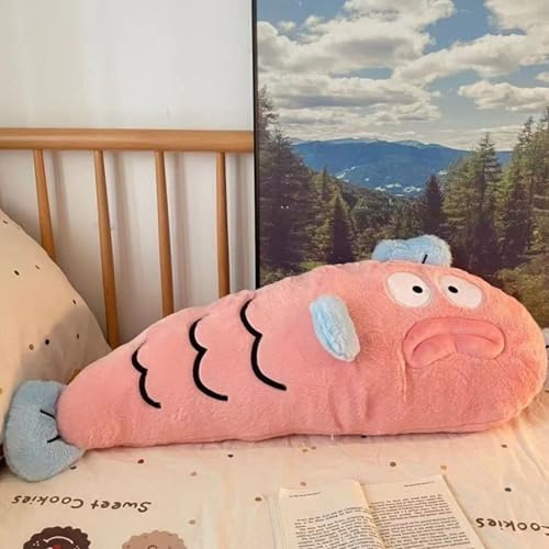 Xiyocadt Hässlicher Fisch Kuscheltier, Seltsam Plüschtier XXL, Große Lang Plüsch Kuscheltiere, Stofftier Unterstützung Beine Kissen für Zuhause, Dekoration, Geschenk,Spielzeug (rosa,40CM)