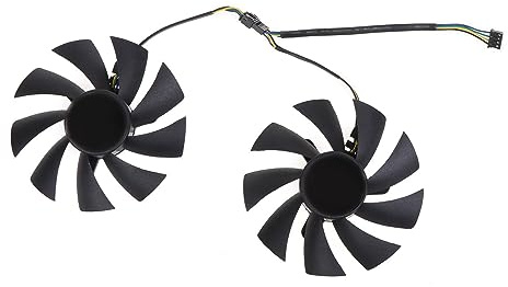 Mekalero GA92A2H DC12V 0,35A 4-poliger Grafikkarten-Lüfter für 2070 SUPER 8GB ZT-T20710E-10M VGA-Ventilator-Kühler, 2 Stück