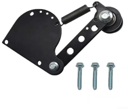 Bike Chain Tensioner with Spring for 49cc to 80cc Motors - Adjustable Slack Guide Roller Silver Black - Motorcycle Drive Chain Aligner Tool Accessory(Black)