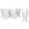 van Well Lilli 6-er Set Eierbecher Porzellan Weiß 50mm – Eierhalter mit klassischem, Design - für die elegante Frühstückstafel oder Frühstückstisch - für Restaurants, Hotels oder zu Hause