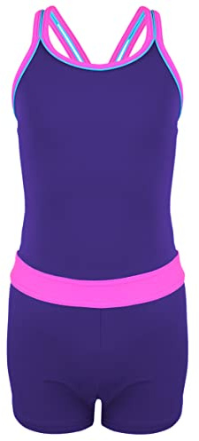 Aquarti Mädchen Badeanzug – Sport, Violett/Rosa, 134