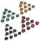 HSEAMALL 40PCS Abrasive Buffing Wheels Kit, 1 Inch Shank, 4 Types Grit (80, 150, 240, 300), Coarse, Layered, Compatible with Hand Drill, Drill Press, Foredom Tool, Angle Grinder
