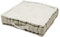 Alphadeco Sitzkissen Uni aus 100% Baumwolle (170g/m2) - 45x45x10cm - Bodenkissen, Stuhlkissen, Sitzerhöhung (Beige Zigzag)