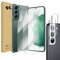 zonyee [5 en 1] Funda para Samsung Galaxy S22 5G, 2 Piezas TPU Suave Protector Pantalla y Protector de Lente de Cámara [Alta Sensibilidad] [Compatible con Sensor de Huellas Dactilares]