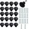 Xinlie Schubladenknöpfe Schrankgriffe Schwarz, Möbelknöpfe Schwarz, Küchen Griffe, Rundes Spitzes 27mm Knauf, für Küche Schrank Schublade Kommode Türen Möbel 20 Stück (Black)