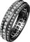 Hoisy Ring Schmuck, Ring Zirkonia Verlobung mit Baguette Cubic Zirconia Eternity Schwarz Stangenbrot Größe 52 (16.6)