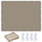 Sonnensegel Segel Baldachin 3.5 x 6 m Wasserdicht 98% UV Schutz Sonnensegel Rechteckig Wasserdicht mit Ösen und Befestigungsseile für Balkon Garten Terrasse, Taupe