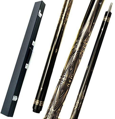 Billard Kö Billard Queue 1/2 Stange, 57 Zoll, Ahorn, einzigartiges Design, 19-Oz-Pool-Queue. Billard-Queues zur Verbesserung Ihres Schlags, verbesserte Leistungsabgabe Mwh0630(Color:A,Size:12.5mm)