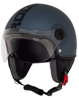 CASCO DEMIJET DECAL TITANIO OPACO NERO L