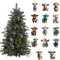 14 PCs Weihnachtskuh -Ornamente für Weihnachtsbaum -Weihnachtsbaum -Ornamente Cartoon Kuhhängedekorationen Acrylhänge Kuh Weihnachtsschmuck für Weihnachten Geschenke Fenster Auto Inneneinrichtung n