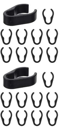 ibasenice 20pcs Microphone Cable Holder Clips Cable Clamps for Stand Mic Cord Clamp