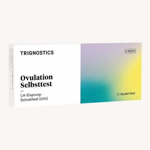 TRIGNOSTICS Ovulationstest Kinderwunsch – Selbsttest für zuhause in 5 Minuten | 5 Stück Eisprung Urintests zur Bestimmung fruchtbarer Tage | einfache Anwendung - schnelles Ergebnis | Ovulationstest