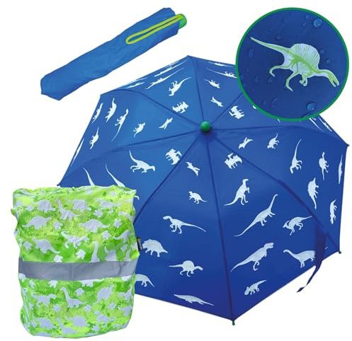 HECKBO Magic Dino Regenschutz + Magic Dino Faltregenschrim