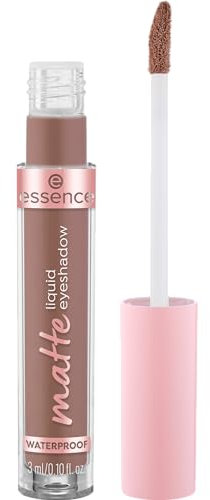 essence matte liquid eyeshadow, Lidschatten, Nr. 02, Braun, langanhaltend, abdeckend, schnelltrocknend, natürlich, vegan, wasserfest, ohne Mikroplastikpartikel, Nanopartikel frei, 1er Pack (4ml)