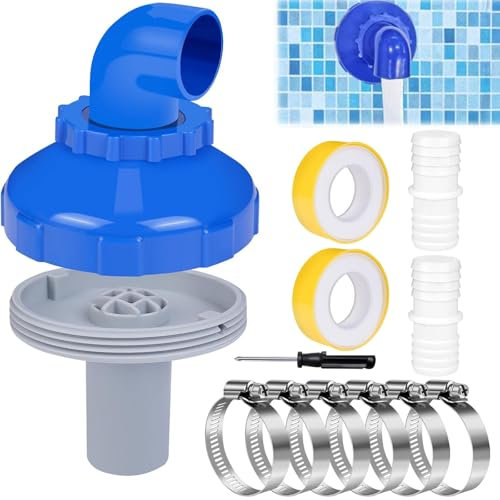 CUVZORA Pool Einlaufdüse 32mm, Pool Einlaufdüse 360° Drehbar, Ø32/38 Pooldüsenset, Düse Auslass Ausströmer Zubehör, Düse Verstellbar, für Aufstellpool, Bestway, Intex und mehr